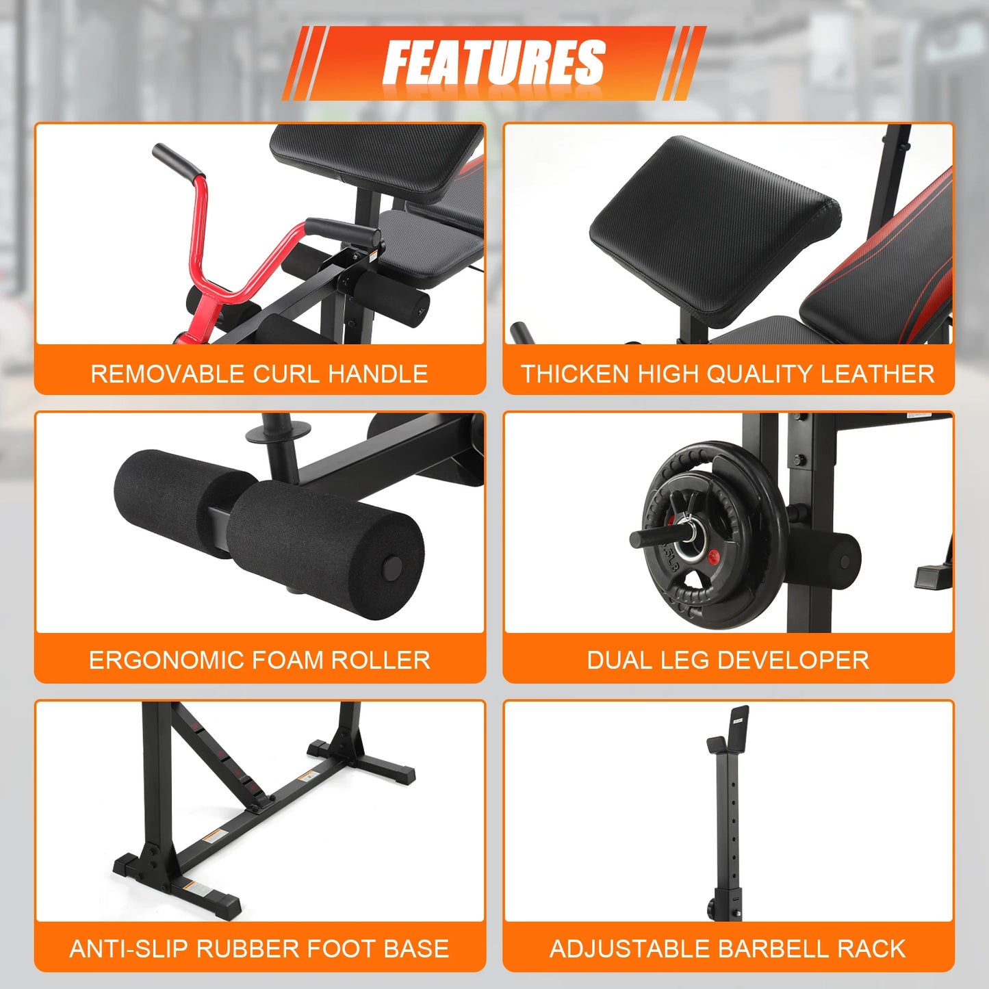 Adjustable Weight Bench Multi-functional Bench Press