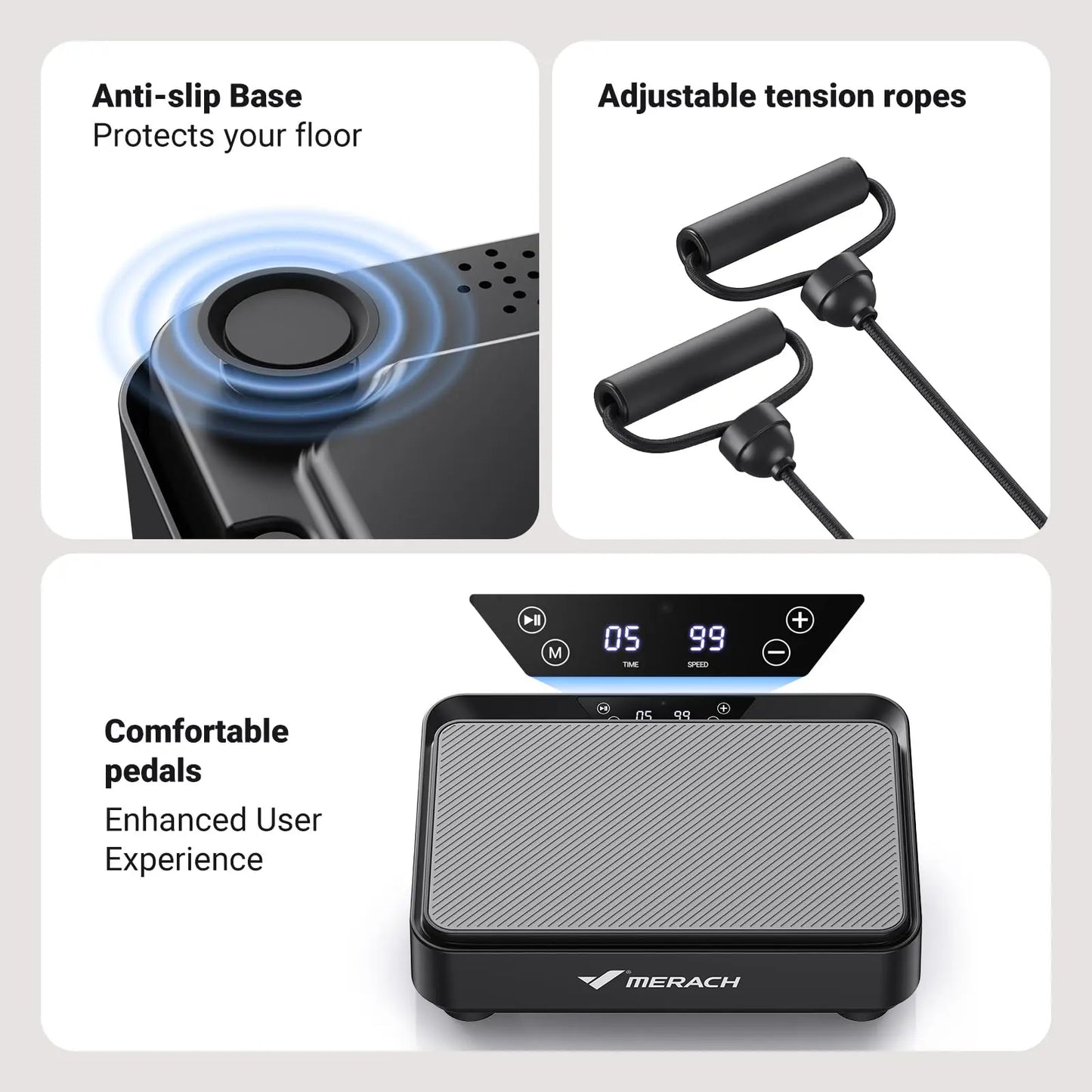 Exercise Machine Vibration Plate With Remote and Bands