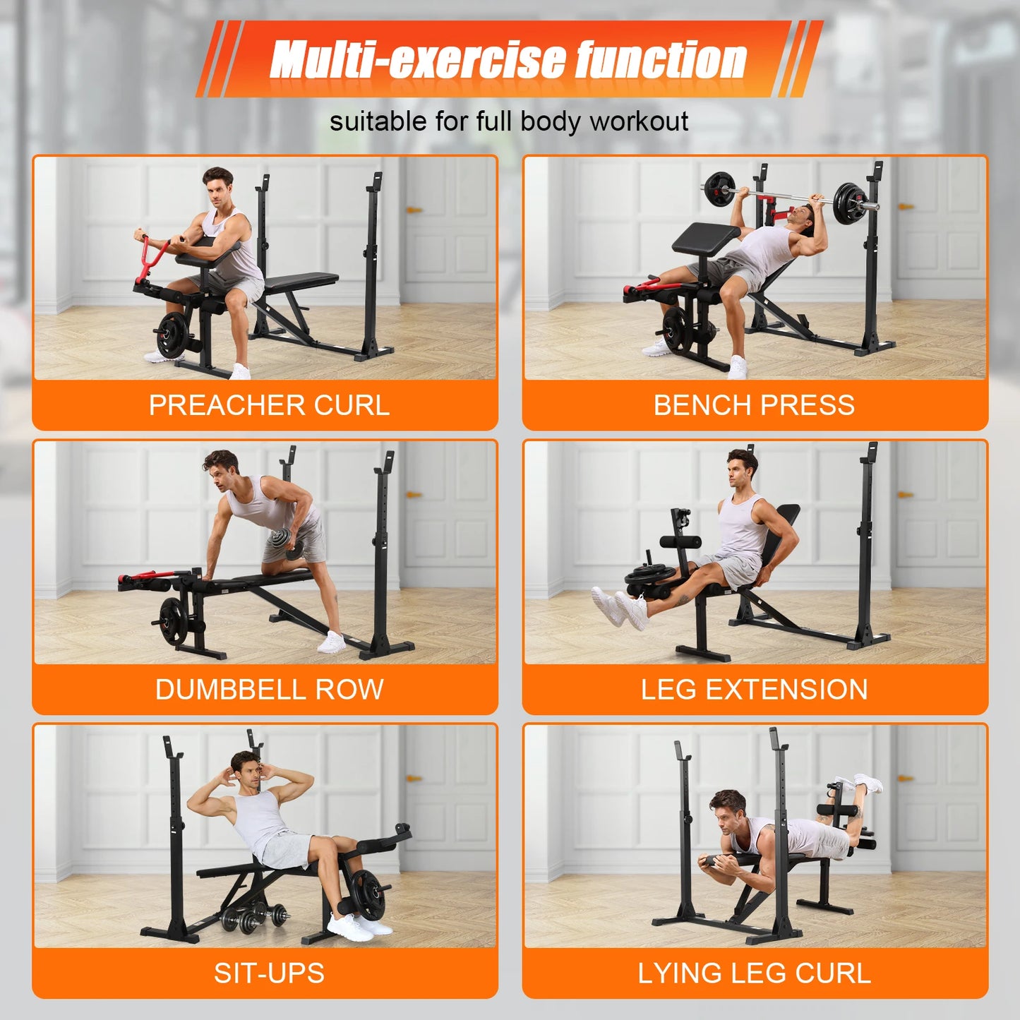 Adjustable Weight Bench Multi-functional Bench Press