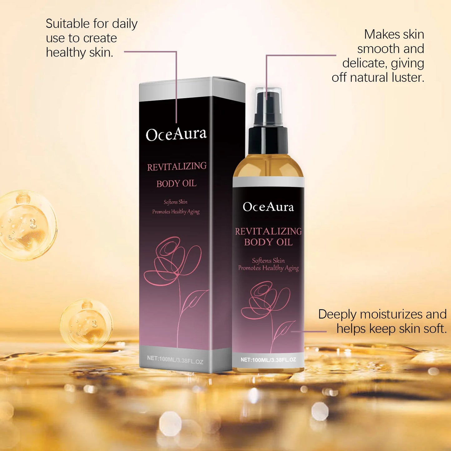 Delay Aging Skin Soothing Body Oil