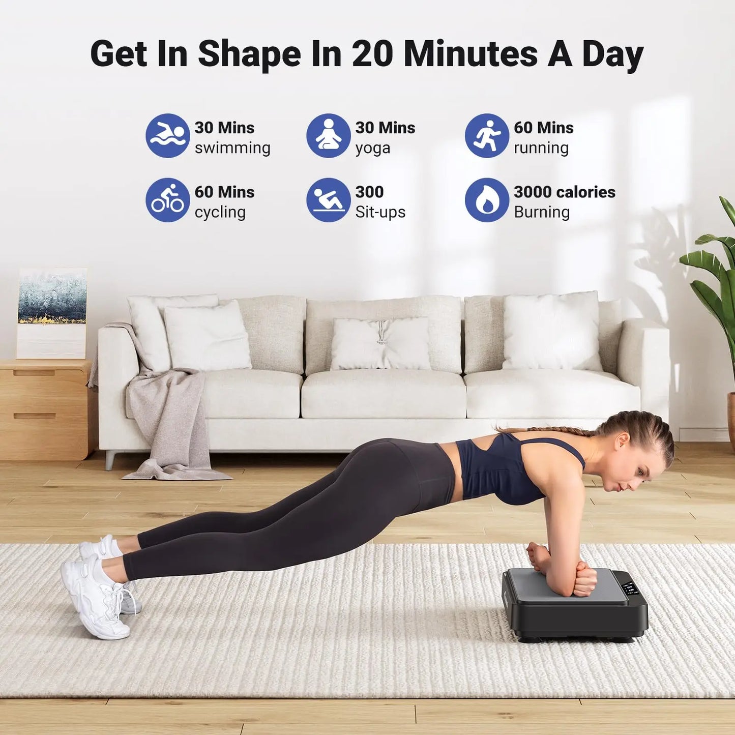 Exercise Machine Vibration Plate With Remote and Bands