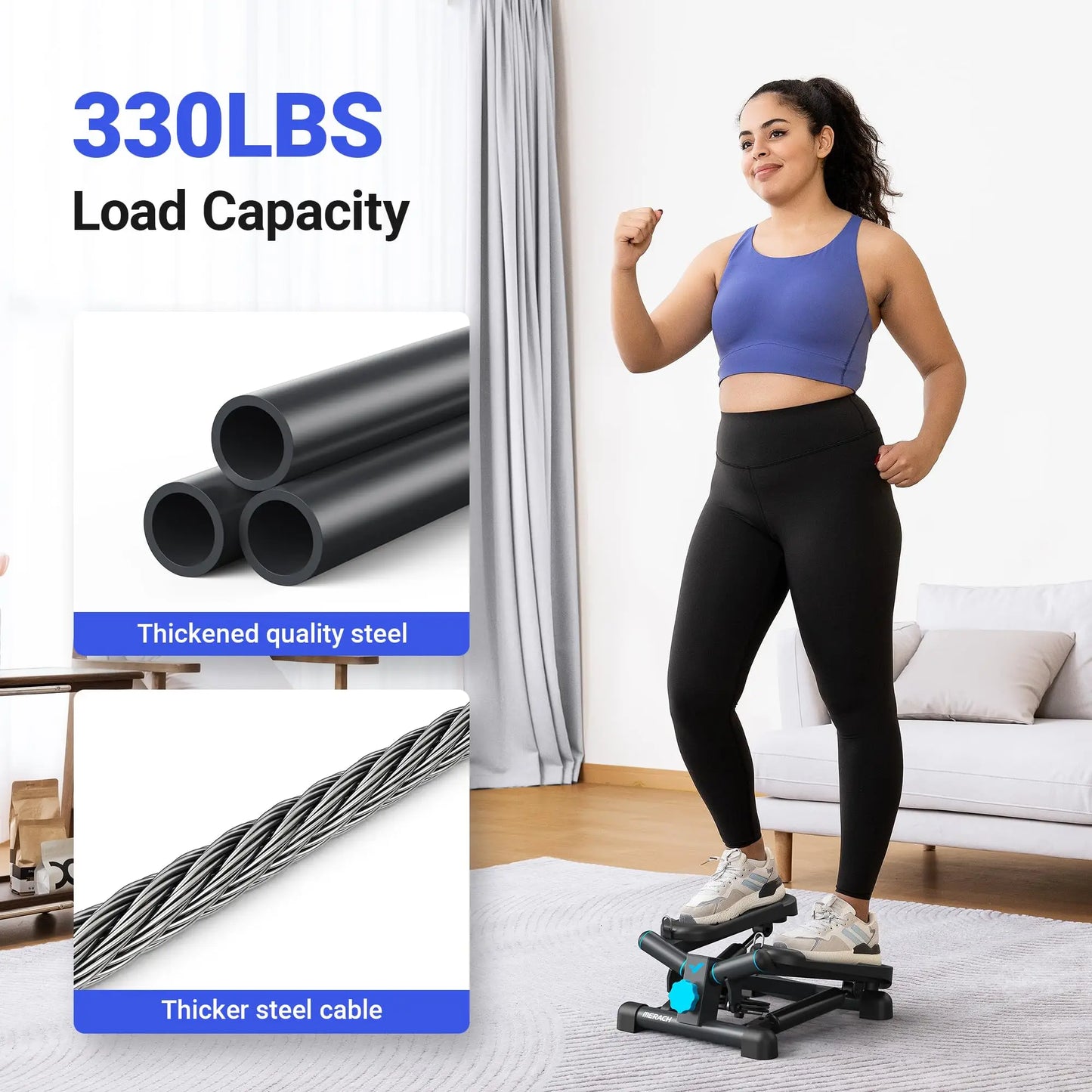 Mini Twist Stepper with Resistance Band