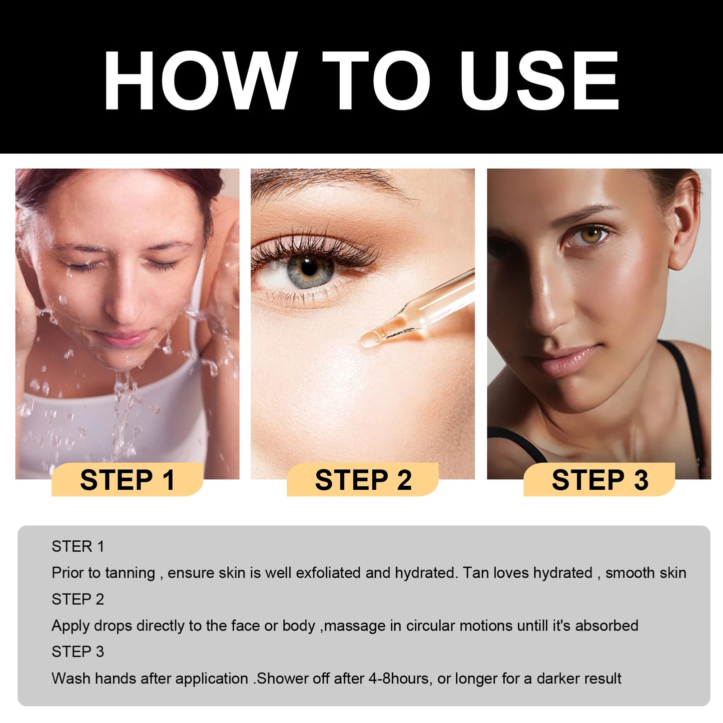 Water Serum Self-Tanning Drops