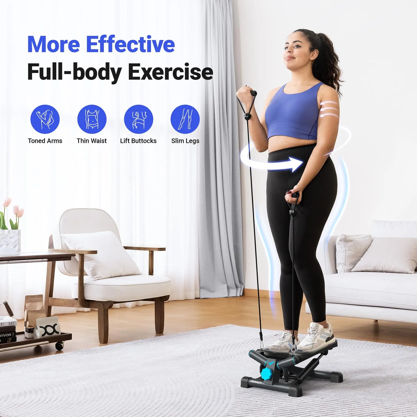 Mini Twist Stepper with Resistance Band