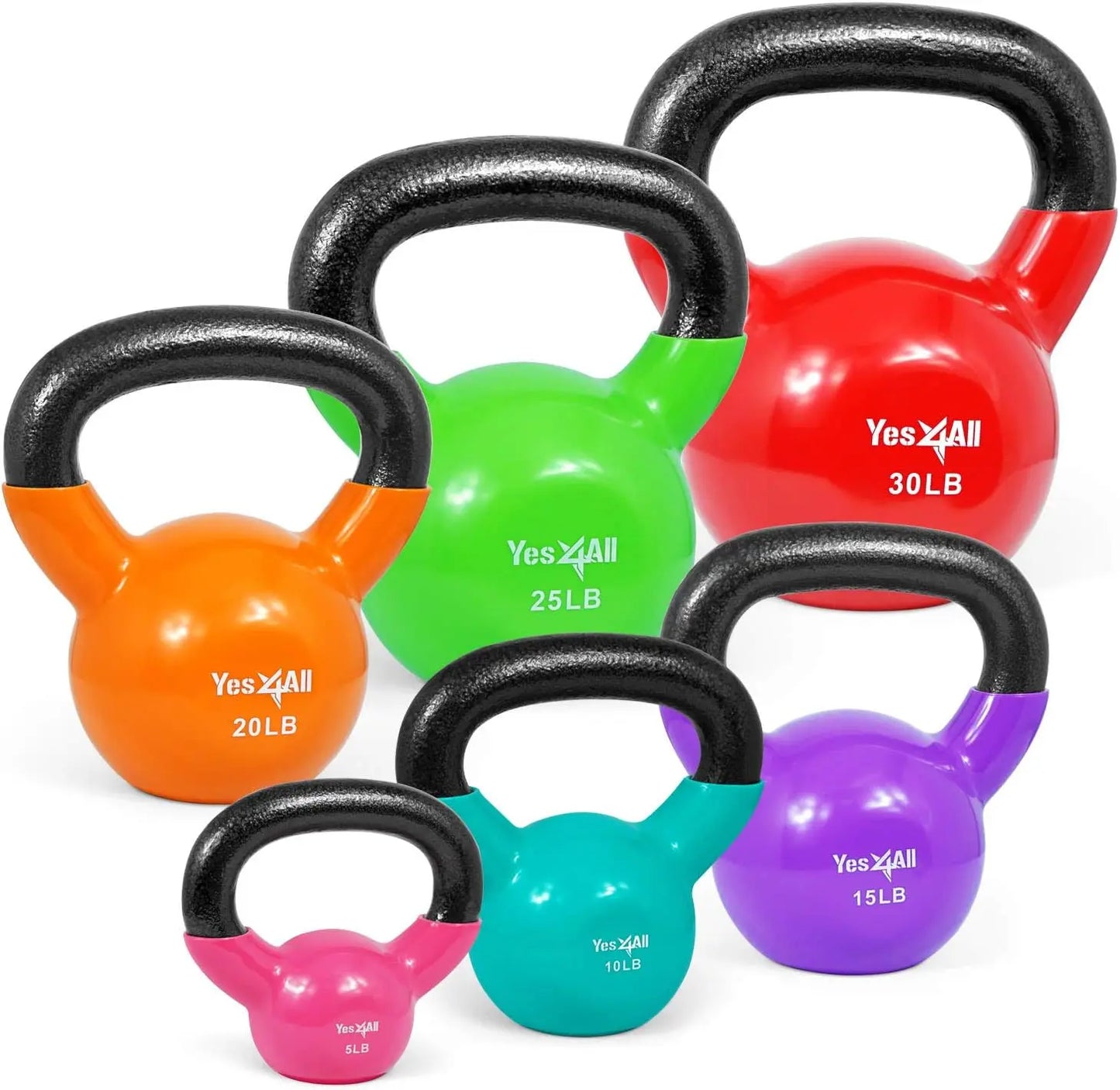 Multi Colored Kettlebell Weights