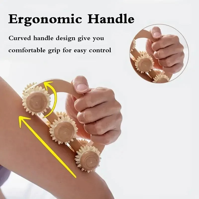 Manual Wooden Deep Tissue Muscle Roller Tool