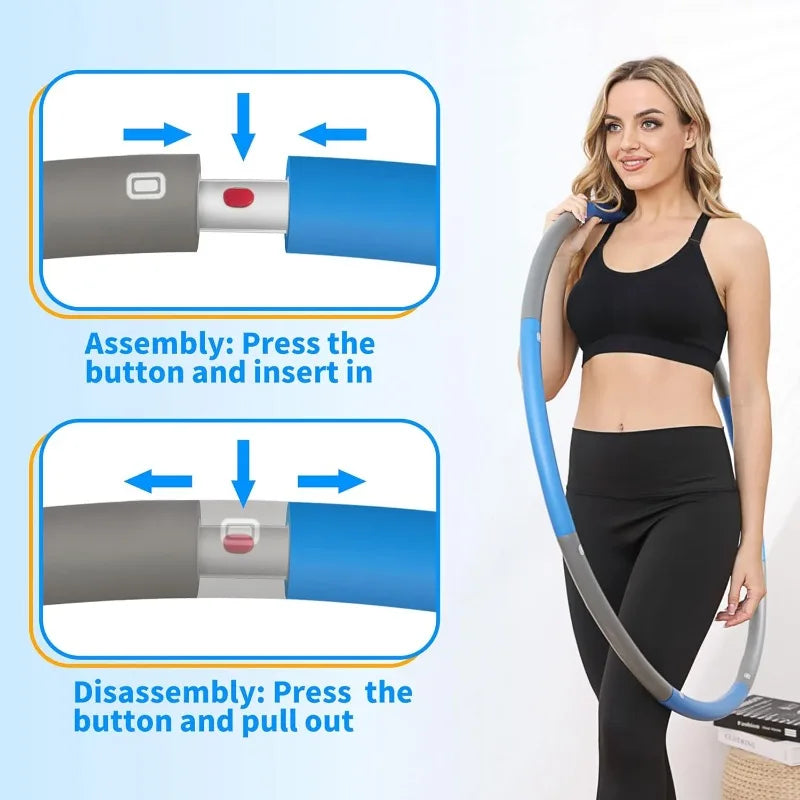 Adjustable Detachable Section 2lb Weighted Hoop