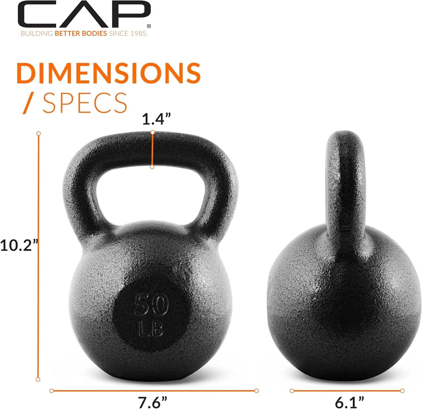 Kettlebell Single Black Cast Iron
