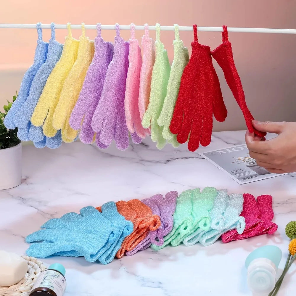 Bath Gloves 24 Pieces 12 Colors