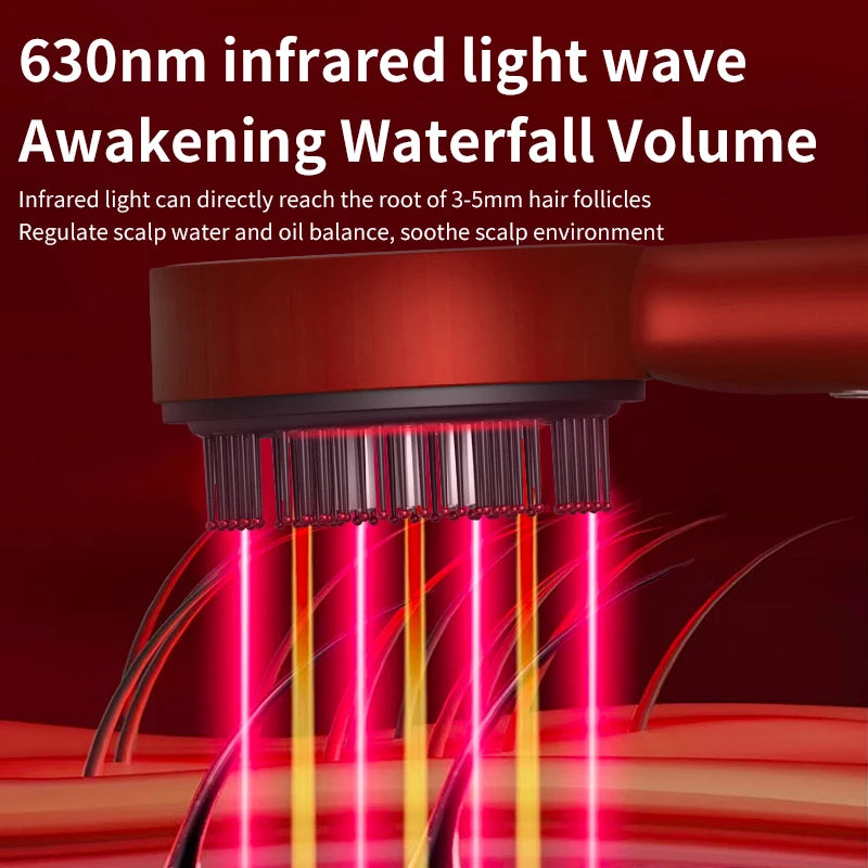 Red Light Therapy Vibration Massage Comb and Scalp Brush