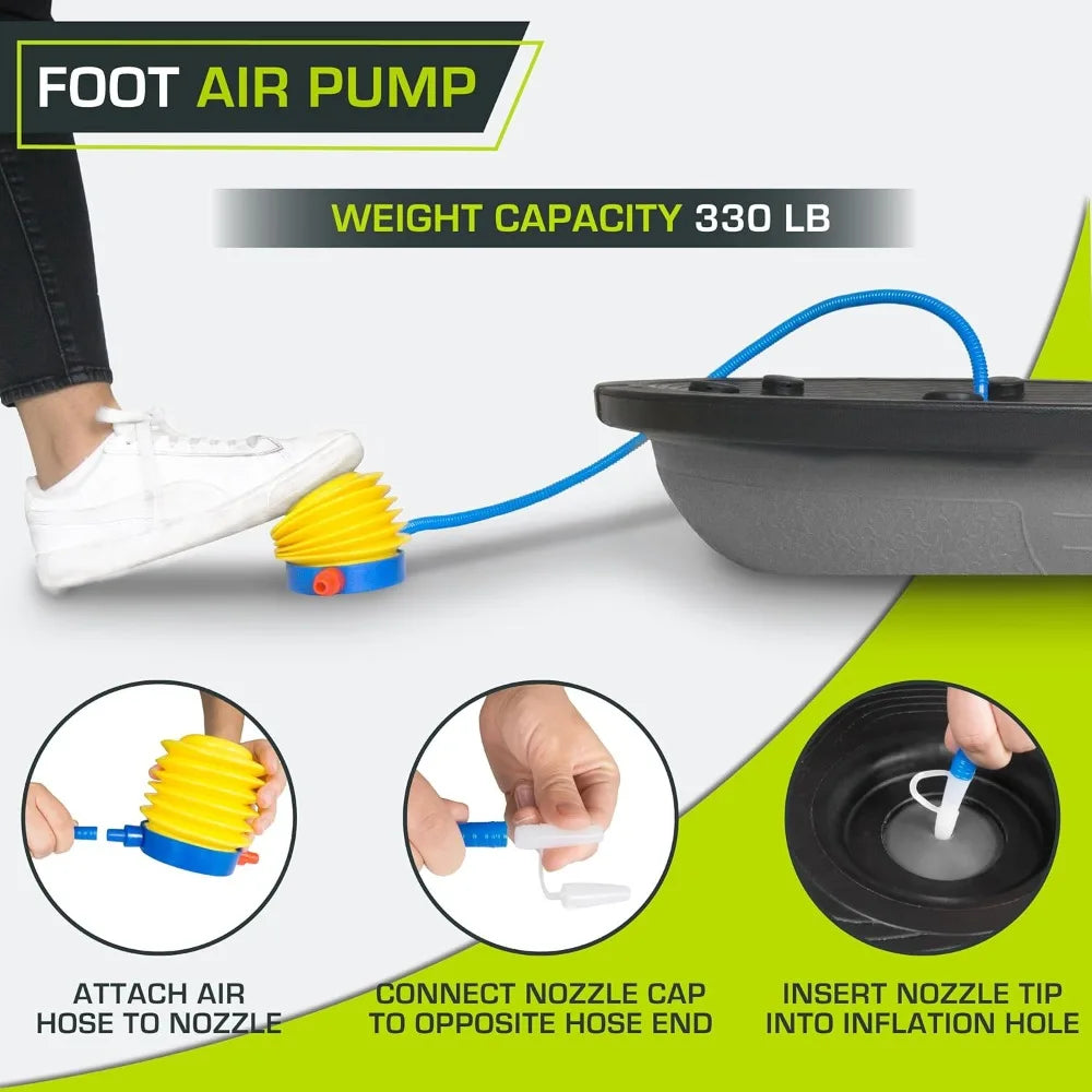 Half Ball with Resistance Bands and Pump