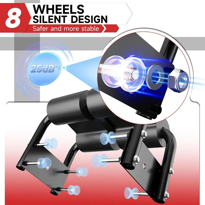 Bigzzia Ab Machine,Stomach Workout Foldable Abdominal Trainer for Home Gym Adjustable Ab Exercise Bench Crunch Machine