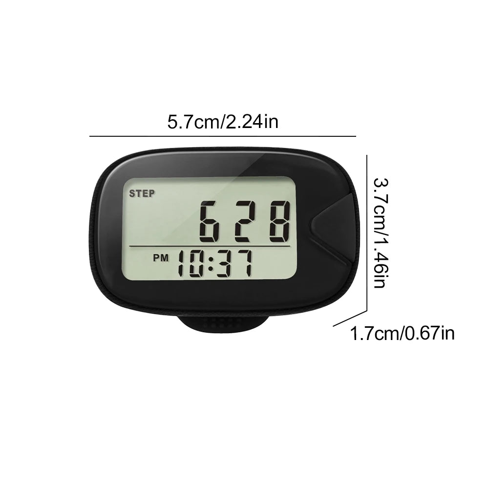 Electronic Pedometer Clip On Step Counter LCD Display