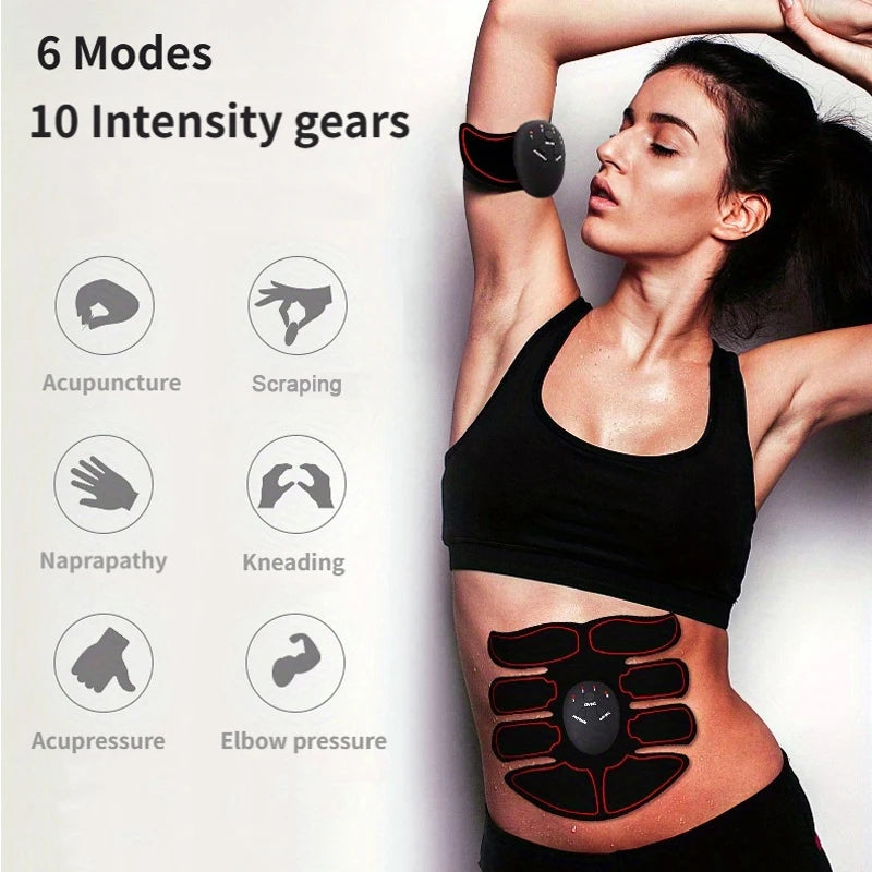 USB Rechargeable Abdominal Muscle Stimulator Training Belt