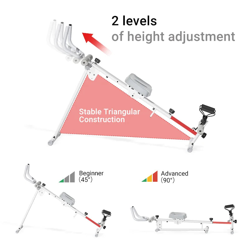 4-in-1abdominal machine adjustable height levels