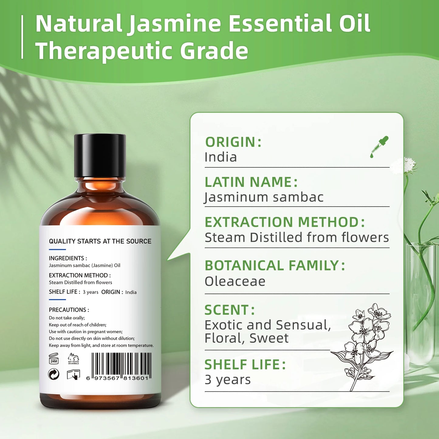 100% Pure Floral Essential Oil