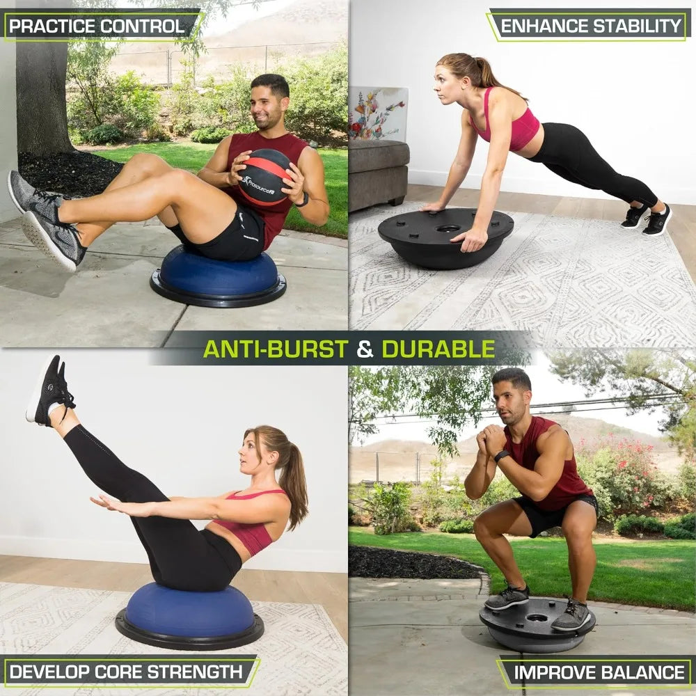 Half Ball with Resistance Bands and Pump