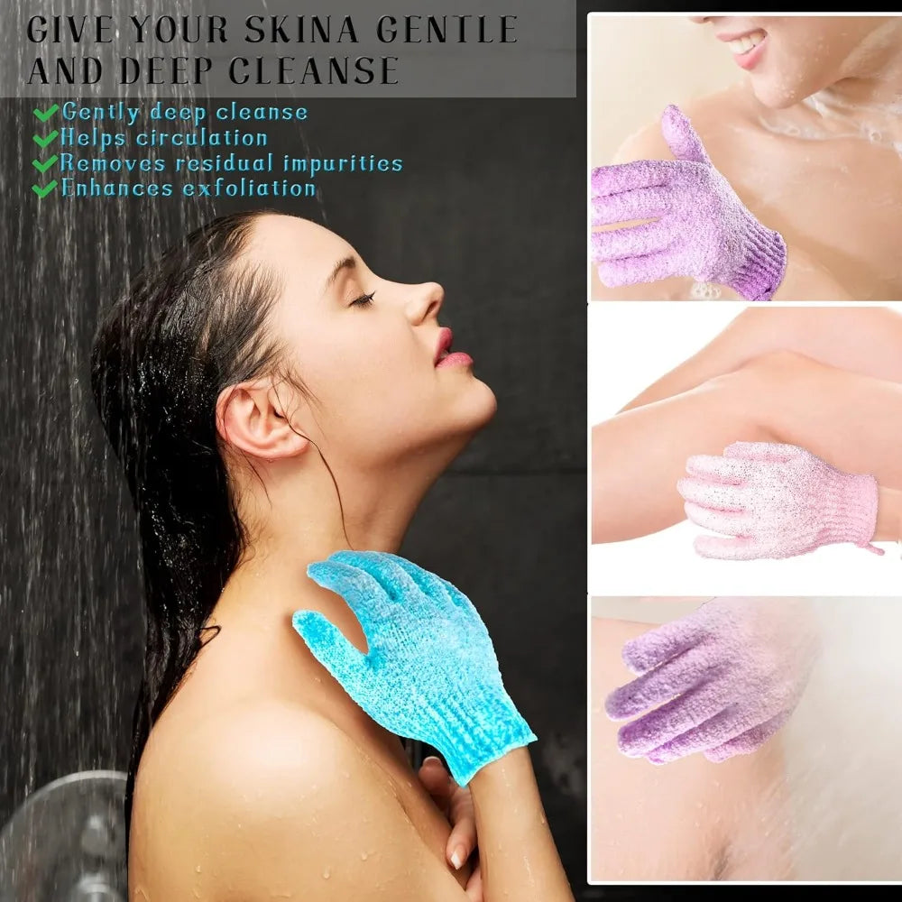 Bath Gloves 24 Pieces 12 Colors