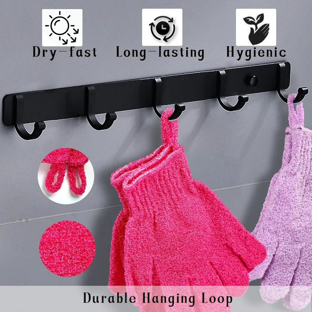 Bath Gloves 24 Pieces 12 Colors