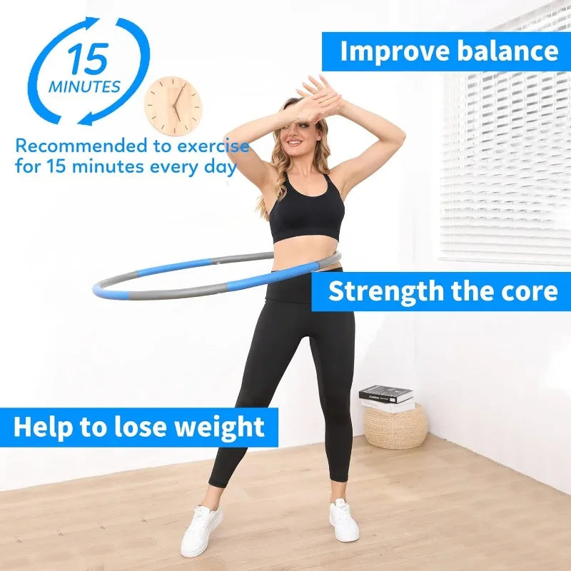 Adjustable Detachable Section 2lb Weighted Hoop