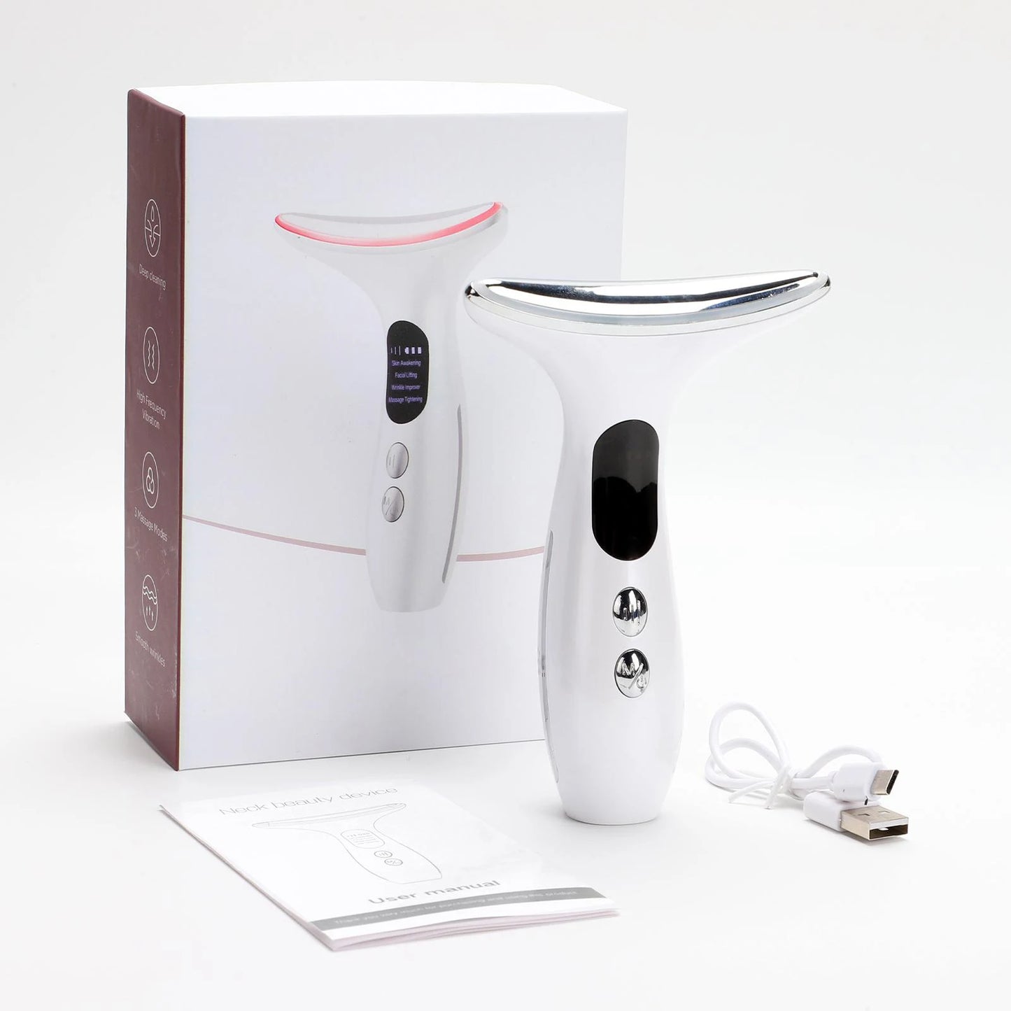 Gel Multi-Color Portable Ergonomic Neck & Face Device