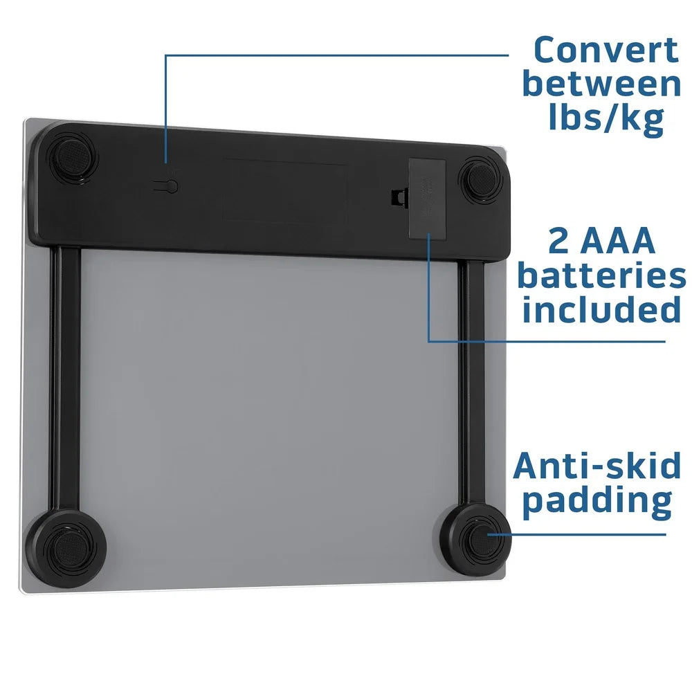 Extra Wide Digital Bathroom Scale 500 lb Capacity Large