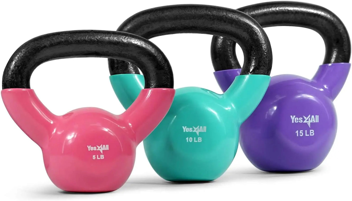 Multi Colored Kettlebell Weights