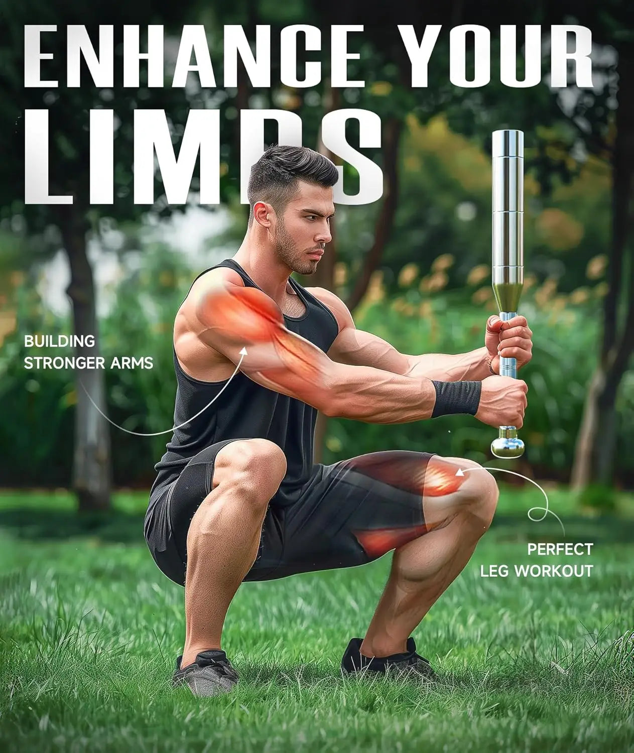 Adjustable Clubbell Heavy Club for Strength Training