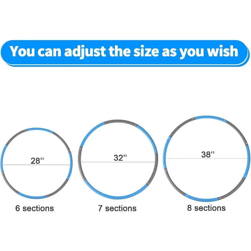 Adjustable Detachable Section 2lb Weighted Hoop