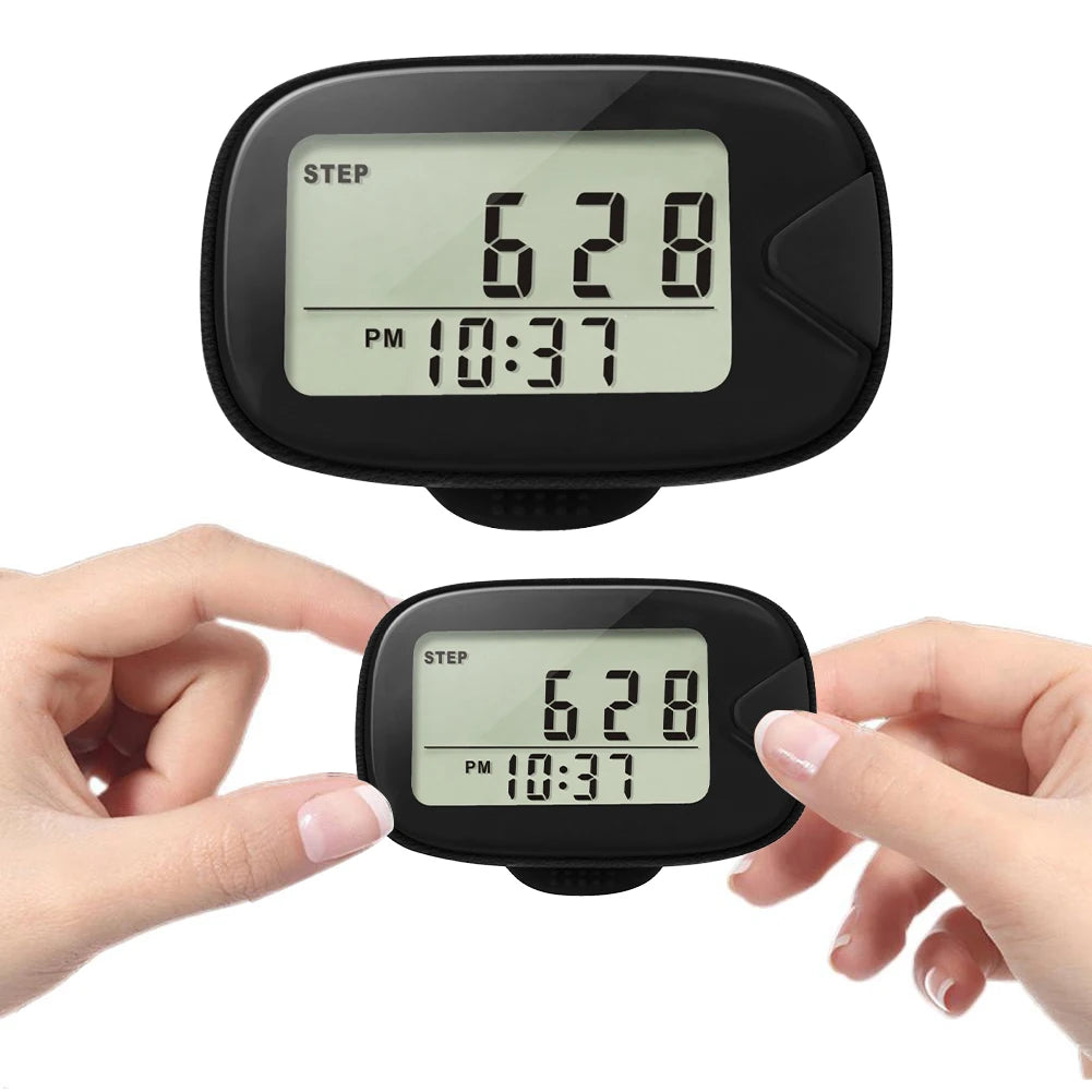 Electronic Pedometer Clip On Step Counter LCD Display