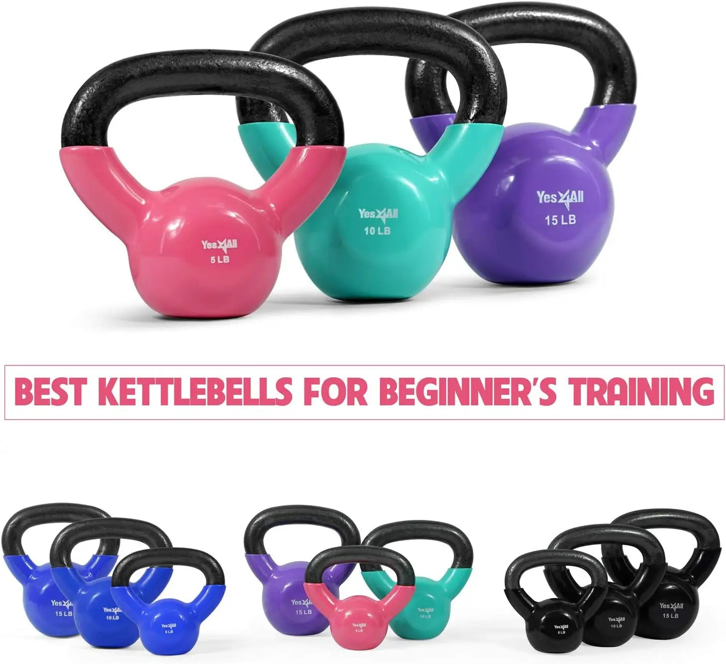 Multi Colored Kettlebell Weights