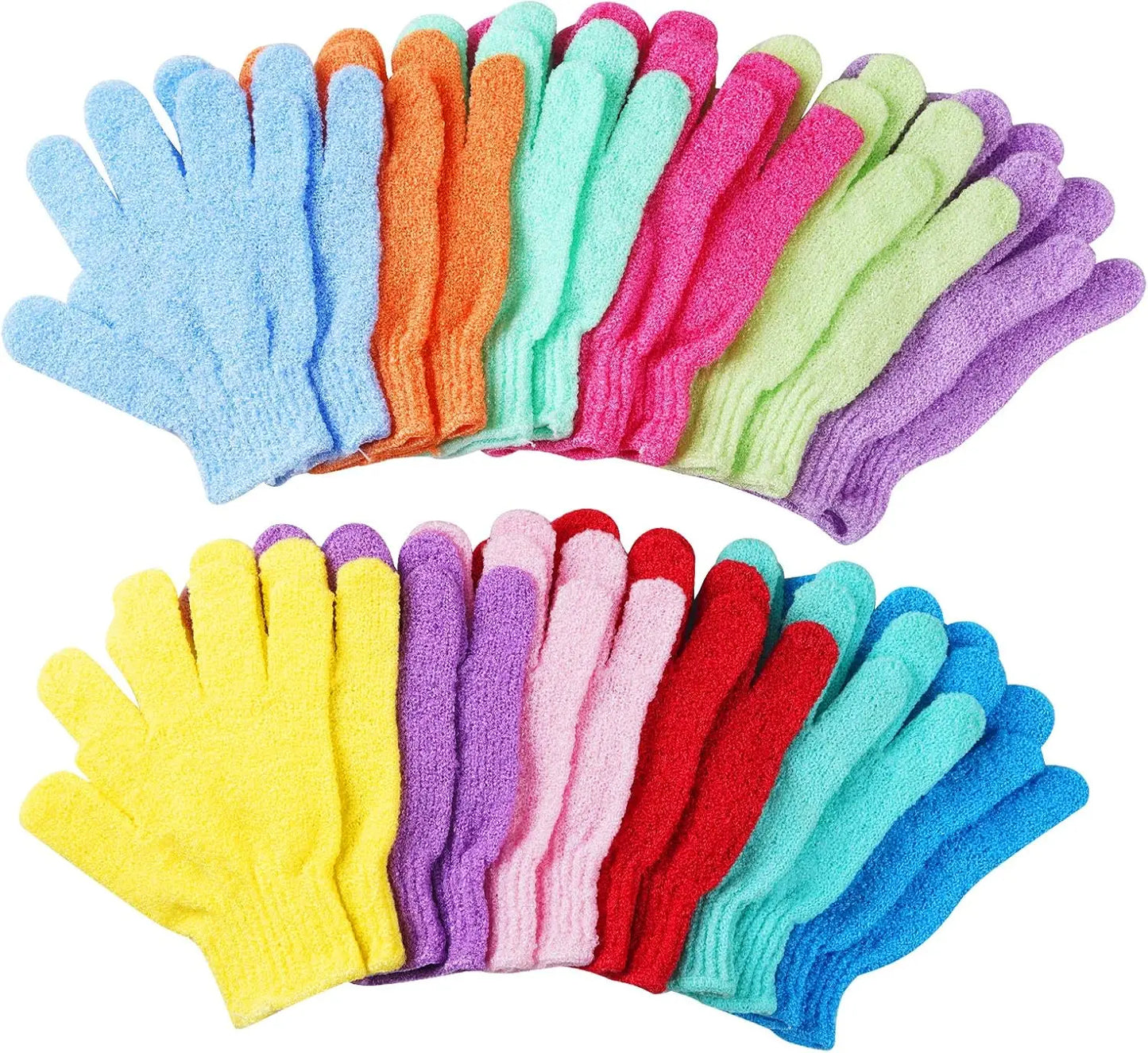 Bath Gloves 24 Pieces 12 Colors