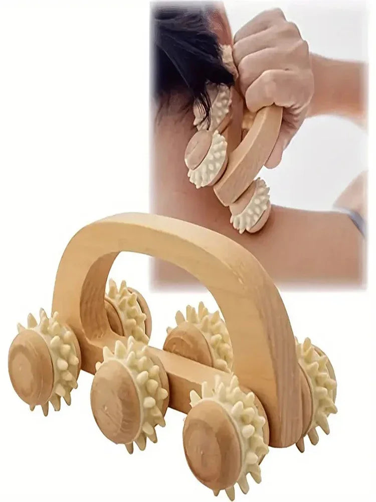 Manual Wooden Deep Tissue Muscle Roller Tool