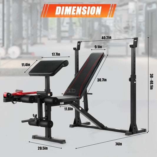 Adjustable Weight Bench Multi-functional Bench Press