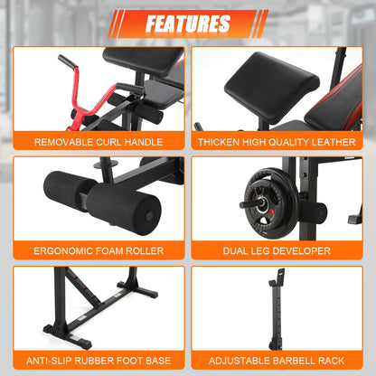 Adjustable Weight Bench Multi-functional Bench Press