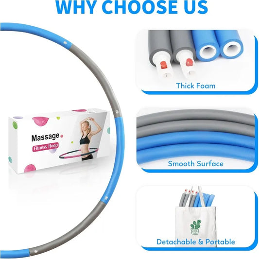 Adjustable Detachable Section 2lb Weighted Hoop