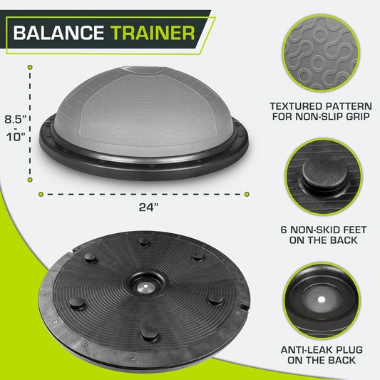 Half Ball with Resistance Bands and Pump