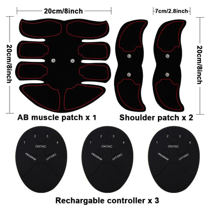 USB Rechargeable Abdominal Muscle Stimulator Training Belt