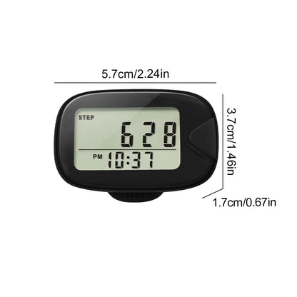 Electronic Pedometer Clip On Step Counter LCD Display