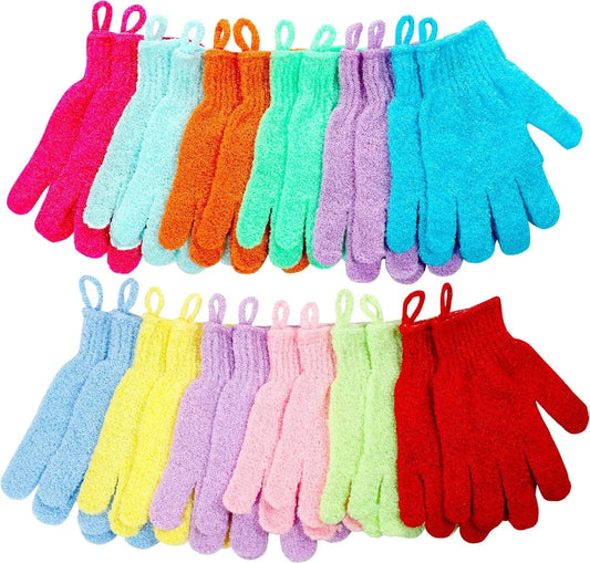Bath Gloves 24 Pieces 12 Colors