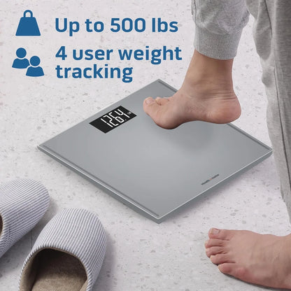 Extra Wide Digital Bathroom Scale 500 lb Capacity Large