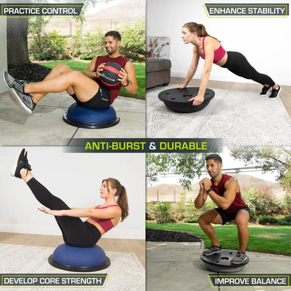 Half Ball with Resistance Bands and Pump