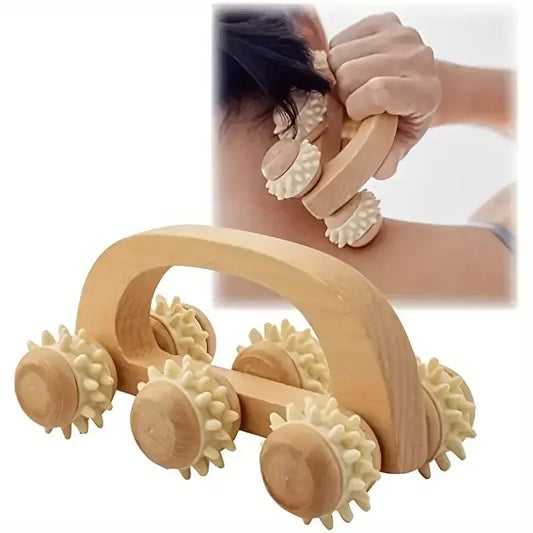 Manual Wooden Deep Tissue Muscle Roller Tool