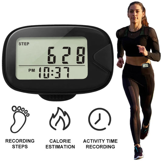 Electronic Pedometer Clip On Step Counter LCD Display