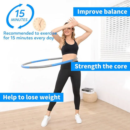 Adjustable Detachable Section 2lb Weighted Hoop