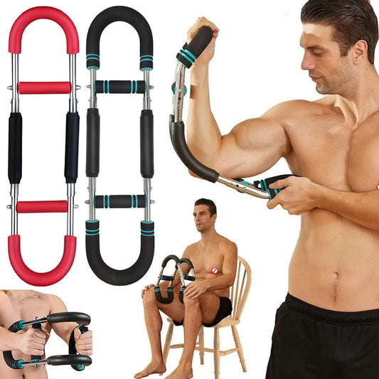 Foam Handle Adjustable Spring Workout Bar