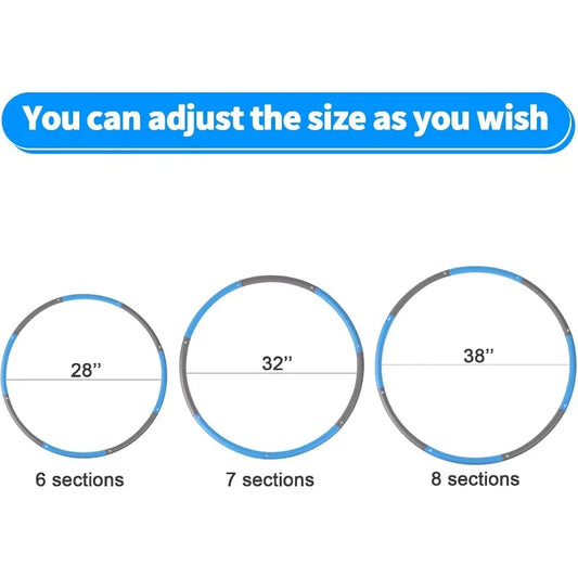 Adjustable Detachable Section 2lb Weighted Hoop