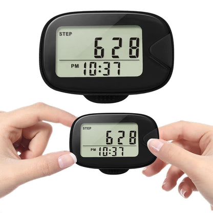 Electronic Pedometer Clip On Step Counter LCD Display