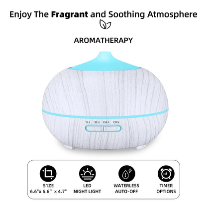 Essential Aroma 6 Oils, Diffuser Color LED
